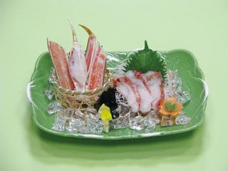 Snow & King Crab Sashimi on drift ice